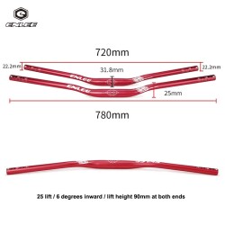 ENLEE Riser Açılı 9mm Gidon Siyah 31.8mm - 3
