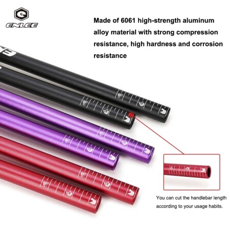 ENLEE Riser Açılı 9mm Gidon Siyah 31.8mm - 4