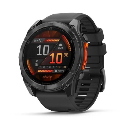 Garmin fenix 8 - 51 mm, AMOLED - Slate Gri, Siyah Silikon Kayışlı - 1