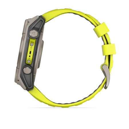 Garmin fenix 8 - 51 mm, Solar, Sapphire - Titanyum, Amp Sarı/Grafit Silikon Kayışlı - 5