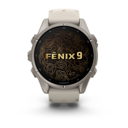 Garmin fenix 9 – 43mm - Titanyum, Sis Grisi Silikon Kayışlı - 2