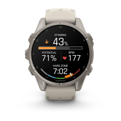 Garmin fenix 9 – 43mm - Titanyum, Sis Grisi Silikon Kayışlı - 5