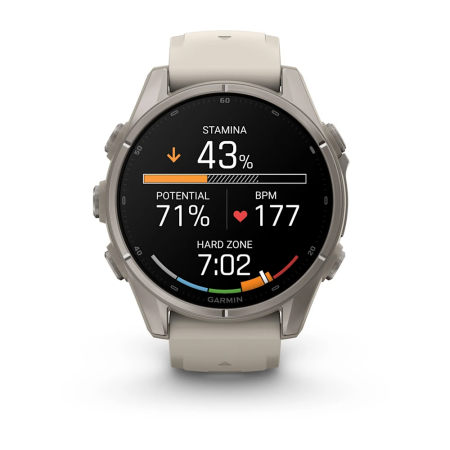 Garmin fenix 9 – 43mm - Titanyum, Sis Grisi Silikon Kayışlı - 5