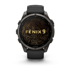 Garmin fenix 9 – 47 mm - Karbon Gri DLC Titanyum, Siyah Silikon Kayışlı - 2