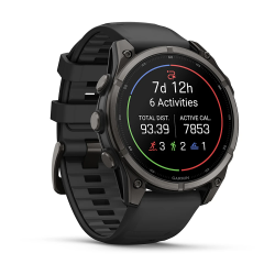 Garmin fenix 9 – 47 mm - Karbon Gri DLC Titanyum, Siyah Silikon Kayışlı - 3