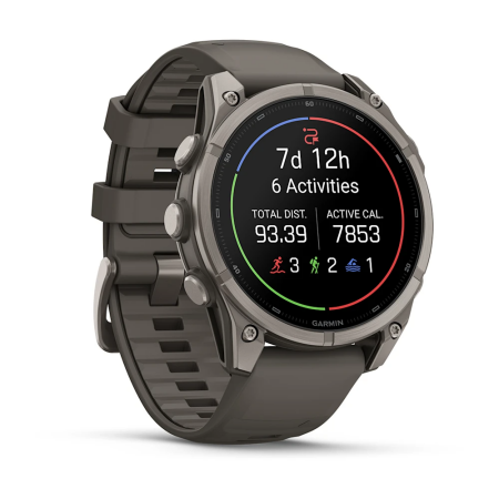 Garmin fenix 9 – 47 mm - Titanyum, Çakıl Grisi Silikon Kayışlı - 3