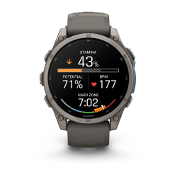 Garmin fenix 9 – 47 mm - Titanyum, Çakıl Grisi Silikon Kayışlı - 4