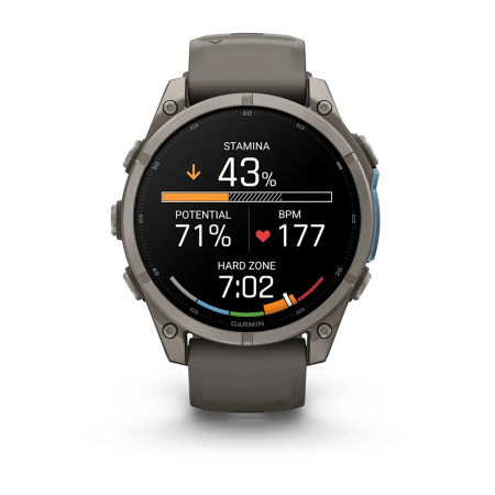 Garmin fenix 9 – 47 mm - Titanyum, Çakıl Grisi Silikon Kayışlı - 4