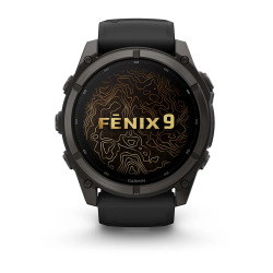 Garmin fenix 9 – 51 mm - Karbon Gri DLC Titanyum, Siyah Silikon Kayışlı - 2