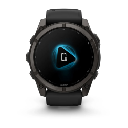 Garmin fenix 9 – 51 mm - Karbon Gri DLC Titanyum, Siyah Silikon Kayışlı - 5
