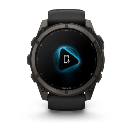 Garmin fenix 9 – 51 mm - Karbon Gri DLC Titanyum, Siyah Silikon Kayışlı - 5