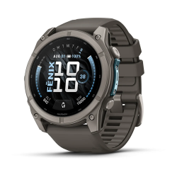 Garmin fenix 9 – 51 mm - Titanyum, Çakıl Grisi Silikon Kayışlı