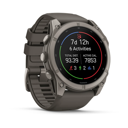 Garmin fenix 9 – 51 mm - Titanyum, Çakıl Grisi Silikon Kayışlı - 3