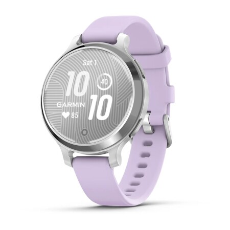 Garmin Lily 2 Active Gümüş - Mor Yasemin Silikon Kayışlı - 1