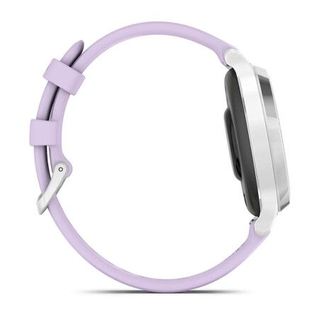 Garmin Lily 2 Active Gümüş - Mor Yasemin Silikon Kayışlı - 4