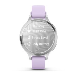 Garmin Lily 2 Active Gümüş - Mor Yasemin Silikon Kayışlı - 5