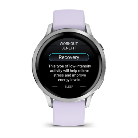 Garmin Venu 4 - 41 mm - Lavanta Mavisi Silikon Kayışlı - 5