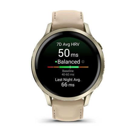 Garmin Venu 4 - 41 mm - Lunar Gold Deri Kayışlı - 2