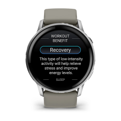 Garmin Venu 4 - 45 mm - Gümüş Gri Silikon Kayışlı - 2