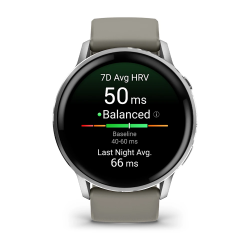 Garmin Venu 4 - 45 mm - Gümüş Gri Silikon Kayışlı - 3