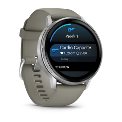 Garmin Venu 4 - 45 mm - Gümüş Gri Silikon Kayışlı - 4