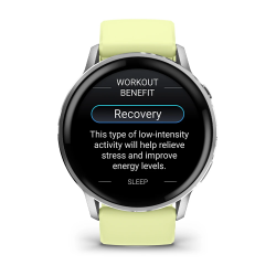 Garmin Venu 4 - 45 mm - Gümüş Sarı Silikon Kayışlı - 3