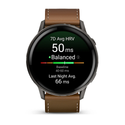 Garmin Venu 4 - 45 mm - Kahverengi Deri Kayışlı - 2