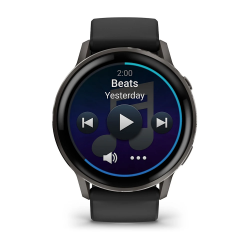 Garmin Venu 4 - 45 mm - Siyah Silikon Kayışlı - 4