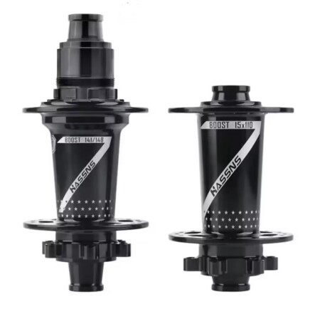 HASSNS Pro7 Boost Sram XD 110X15 Ön - 148X12 Arka Göbek Seti 32 Delik Siyah  - 1