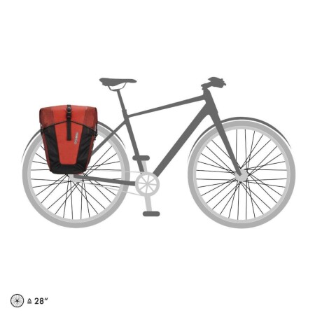 Ortlieb F52541 Back-Roller XL Plus Arka Bisiklet Çanta 70L Salsa - Dark Chili - 8