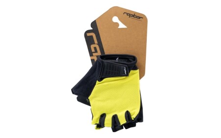 Raptor EVO Kısa Parmak Eldiven Beden L (Foam-Pad) Sarı - 1
