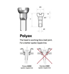Sapim Jant Tel Başlığı Polyax Brass Secure Lock - 2