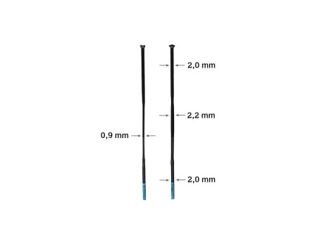 Shimano Dura Ace WH-R9200-C60 Jant Seti için jant teli 254mm  - 1