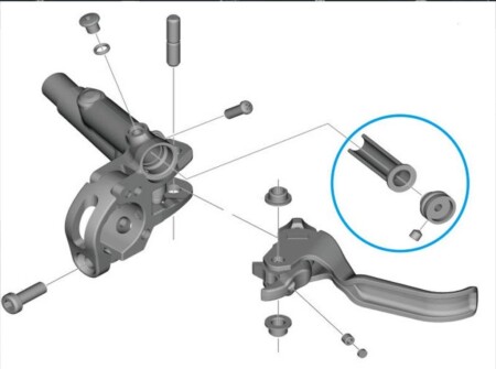 Shimano Saint BL-M820  Fren Kolu Yağ Diyafram - 3