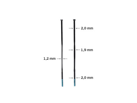 Shimano Ultegra WH-R8170-C50 Jant Seti için jant teli 253mm  - 1