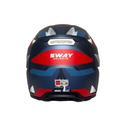 Sway Shot Full Face Tam Korumalı Kask (M/57-58cm) Mavi- Siyah - 3